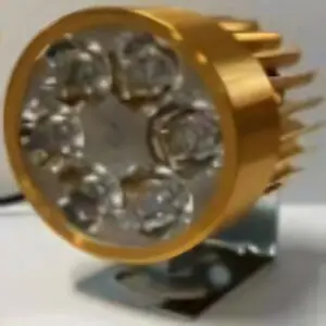 פנס led עוצמתי 6 לדים לקורקינטים ואופניים חשמליים (גוף אלומיניום מוזהב)